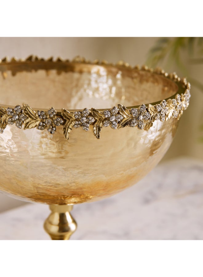 Home Box Decorative Footed Bowl in Gold - Image 4